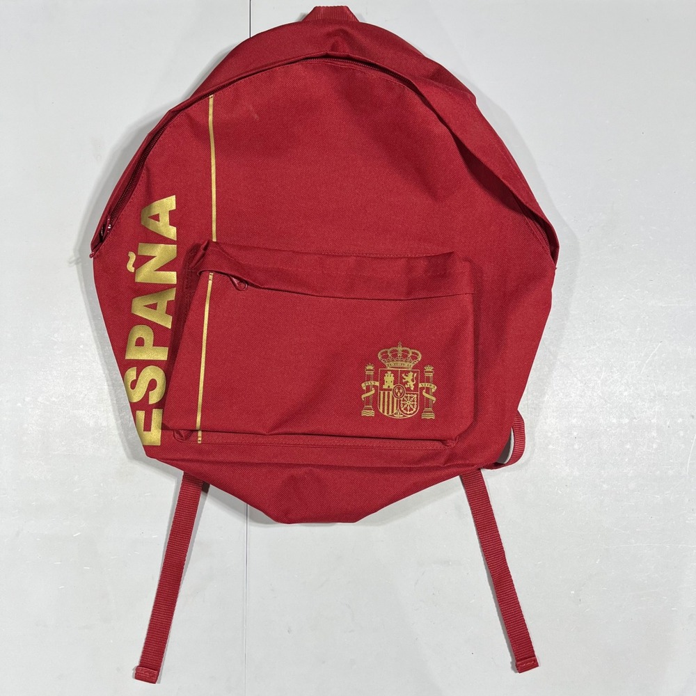 Safta Spain Espana National Team Soccer Backpack World Cup Fan Gear Bag Red Gold